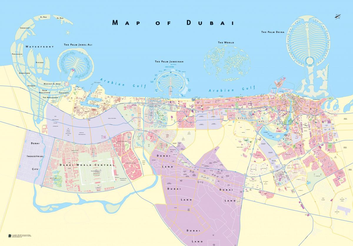 mapa mesta Dubaj