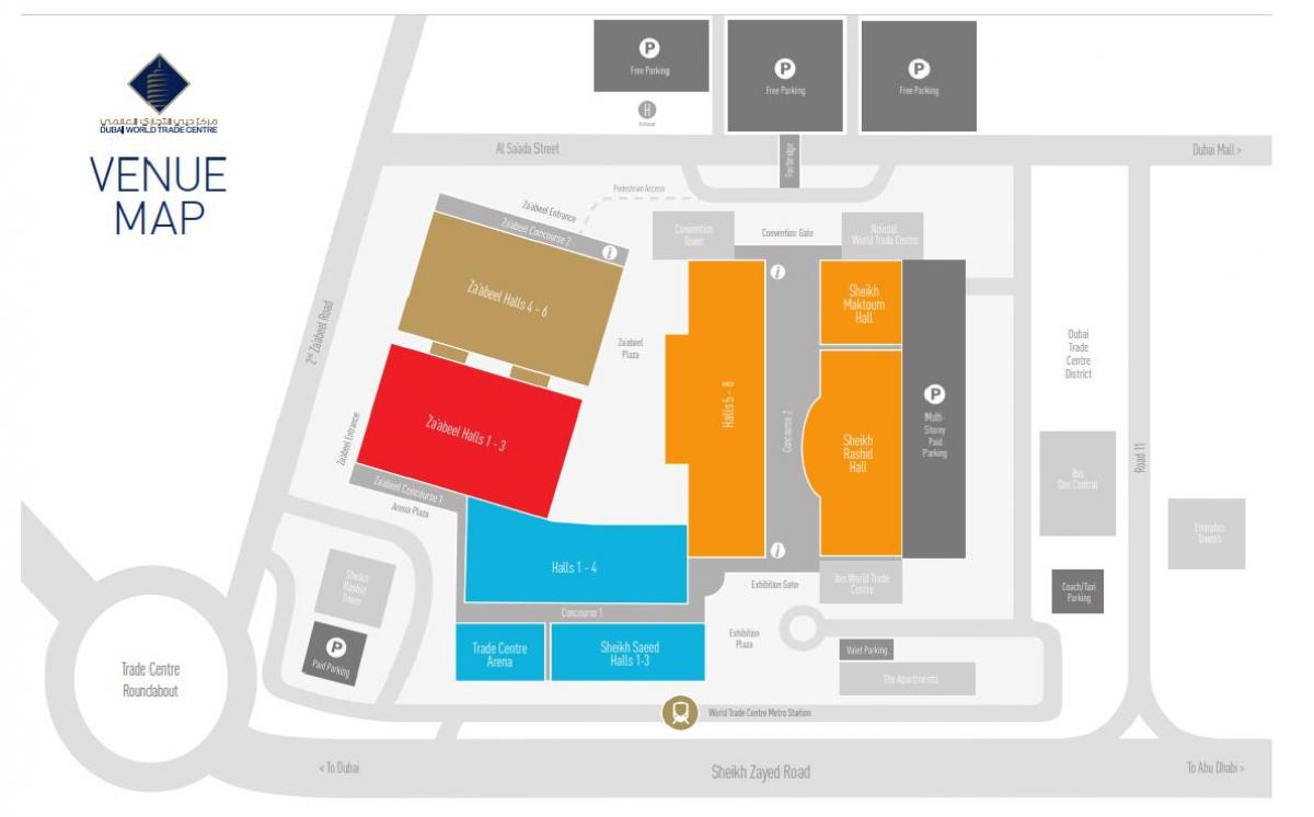 mapu Dubaj mall parkovanie