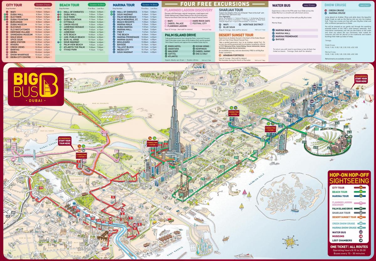 mapu Dubaj atrakcie