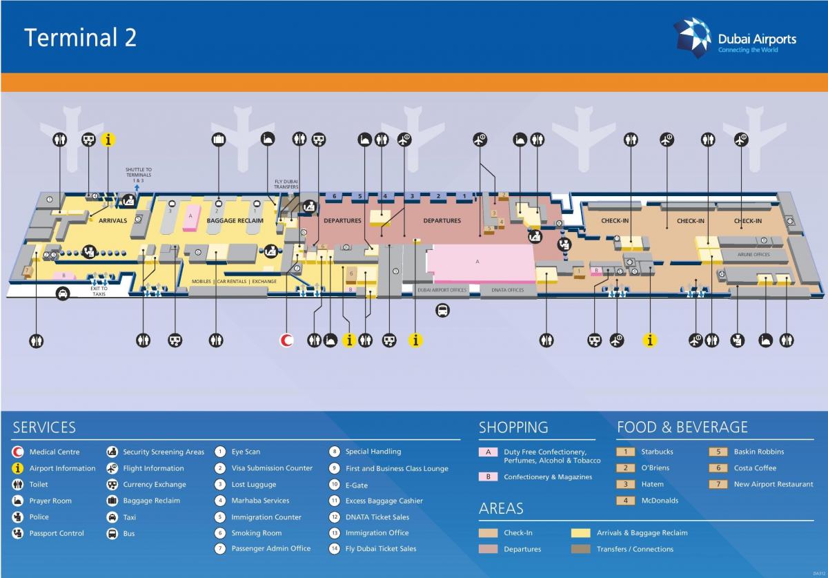 Dubaj terminál 2 mapu