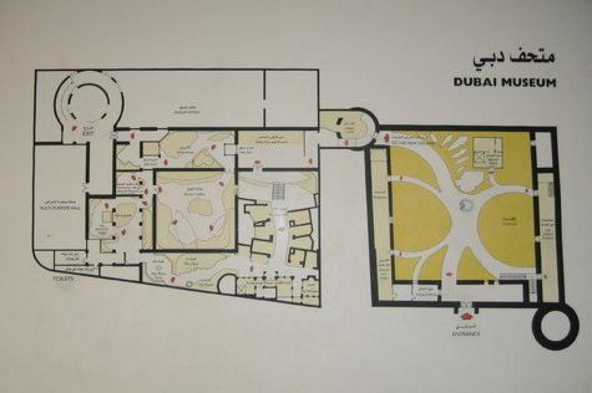 Dubaj múzeum polohy na mape