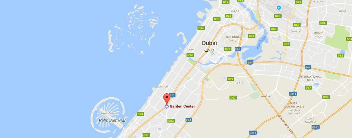 Dubaj záhradné centrum polohy na mape