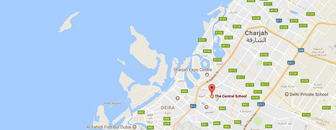 mapa strednej školy Dubaj