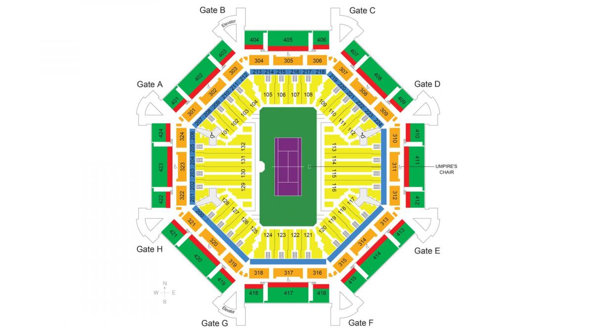 mapa tenisový štadión v Dubaji