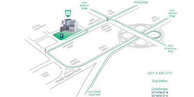 Mapa Americkej nemocnici Dubaj