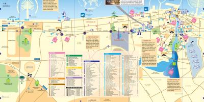 Mapa Dubaji a centrum mesta