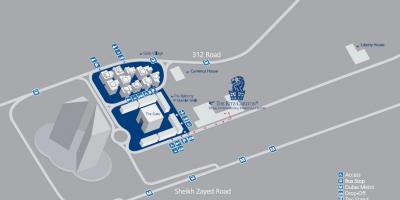 Dubaj DIFC mapu