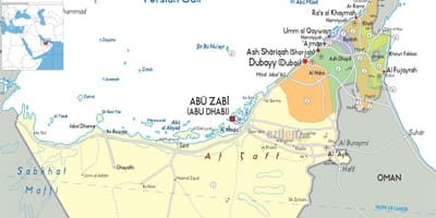 Mapu Dubaj, spojené arabské emiráty