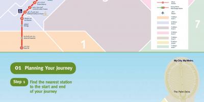Dubaj monorail trasy mapu