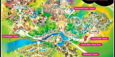 Dubaj parkov a strediská polohy na mape
