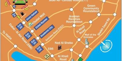 Rugby Sedmičky Dubaj polohy na mape