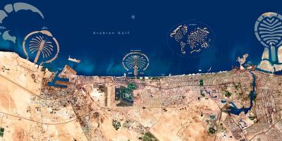 Satelitná mapa mesta Dubaj