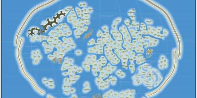 Mapa sveta ostrov v Dubaji