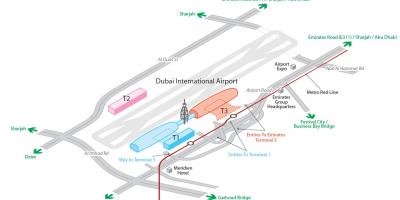 Dxb letisko mapu