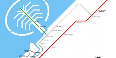 Palm Jumeirah monorail mapu